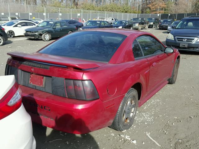 1FAFP40674F156627 - 2004 FORD MUSTANG MAROON photo 4