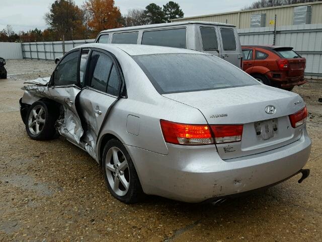 5NPEU46F96H002659 - 2006 HYUNDAI SONATA GLS SILVER photo 3