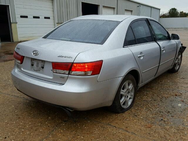 5NPEU46F96H002659 - 2006 HYUNDAI SONATA GLS SILVER photo 4