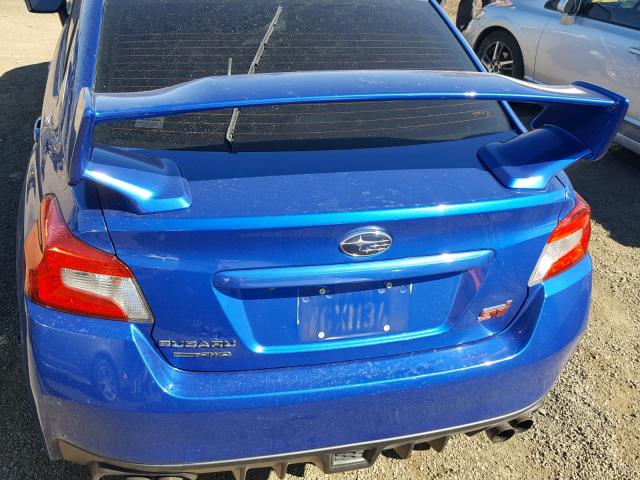 JF1VA2W62F9801775 - 2015 SUBARU WRX STI BLUE photo 9