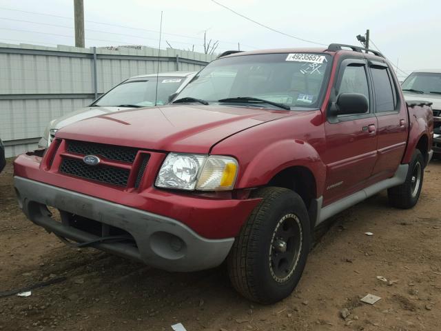 1FMZU77E71UA31760 - 2001 FORD EXPLORER S MAROON photo 2