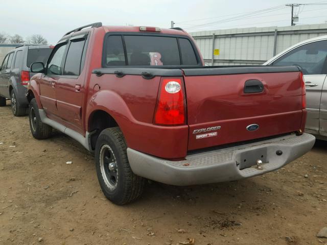 1FMZU77E71UA31760 - 2001 FORD EXPLORER S MAROON photo 3