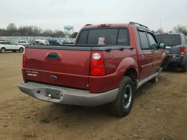 1FMZU77E71UA31760 - 2001 FORD EXPLORER S MAROON photo 4