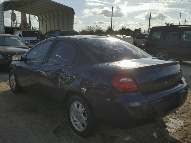 1B3ES56C83D128371 - 2003 DODGE NEON SXT BLUE photo 3