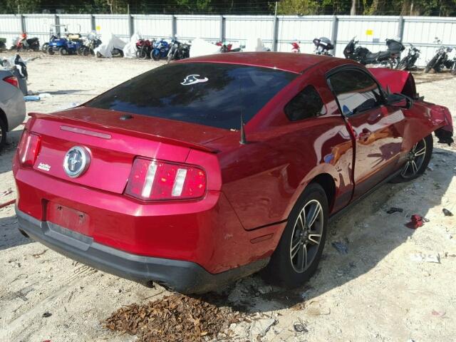 1ZVBP8AM6C5208540 - 2012 FORD MUSTANG RED photo 4