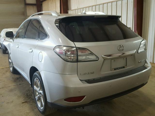 2T2ZK1BA9AC016522 - 2010 LEXUS RX 350 SILVER photo 3