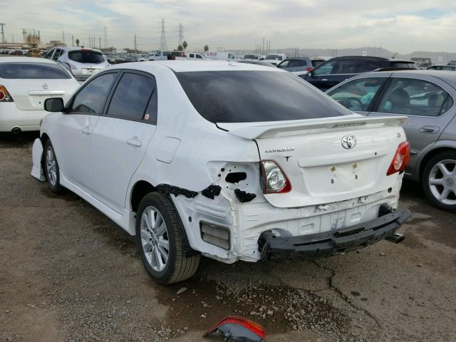 2T1BU4EE1AC531417 - 2010 TOYOTA COROLLA BA WHITE photo 3