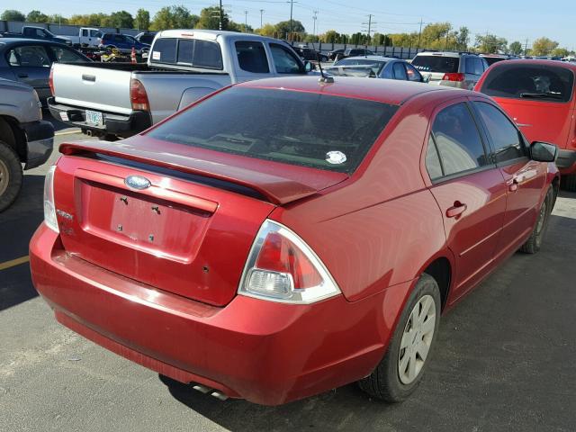 3FAHP06Z37R191725 - 2007 FORD FUSION S RED photo 4