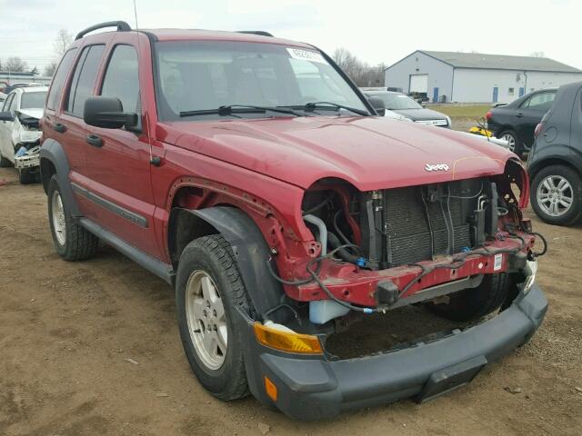 1J4GL48K67W571044 - 2007 JEEP LIBERTY SP RED photo 1