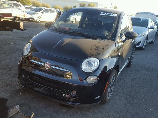 3C3CFFGE4DT750692 - 2013 FIAT 500 ELECTR BLACK photo 2