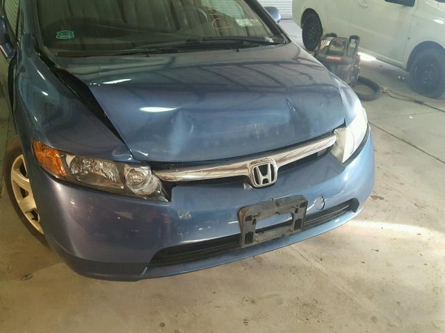 2HGFA16576H511419 - 2006 HONDA CIVIC LX BLUE photo 9