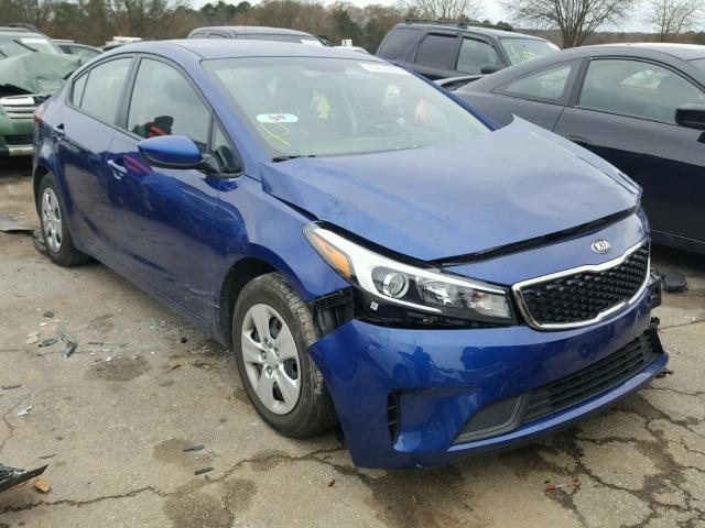 3KPFK4A75HE134190 - 2017 KIA FORTE LX BLUE photo 1