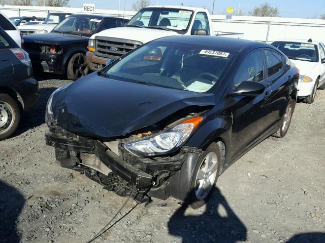 KMHDH4AE9BU157657 - 2011 HYUNDAI ELANTRA GL BLACK photo 2