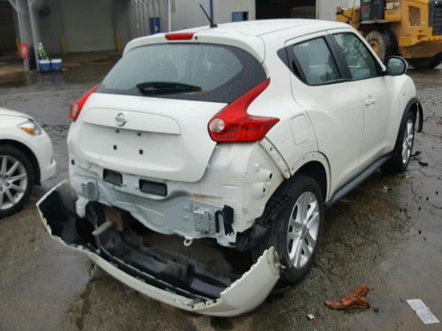 JN8AF5MR6ET357444 - 2014 NISSAN JUKE S WHITE photo 4