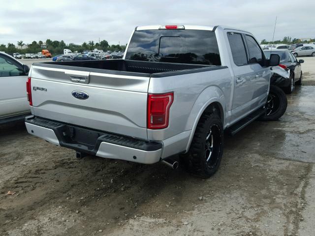 1FTEW1EG5HFC81463 - 2017 FORD F150 SUPER SILVER photo 4