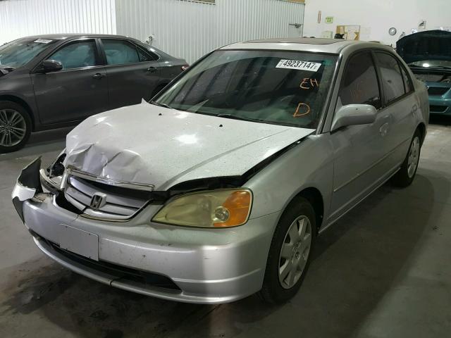 1HGES26762L039968 - 2002 HONDA CIVIC EX SILVER photo 2