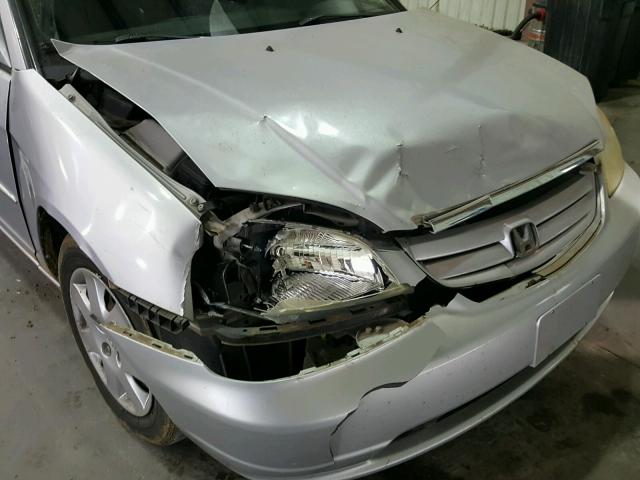 1HGES26762L039968 - 2002 HONDA CIVIC EX SILVER photo 9