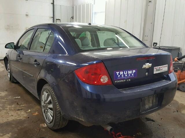 1G1AK58F787276434 - 2008 CHEVROLET COBALT LS BLUE photo 3