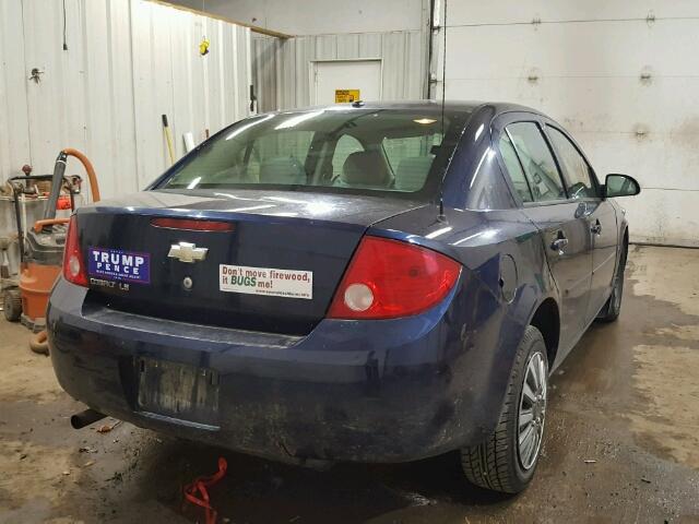 1G1AK58F787276434 - 2008 CHEVROLET COBALT LS BLUE photo 4