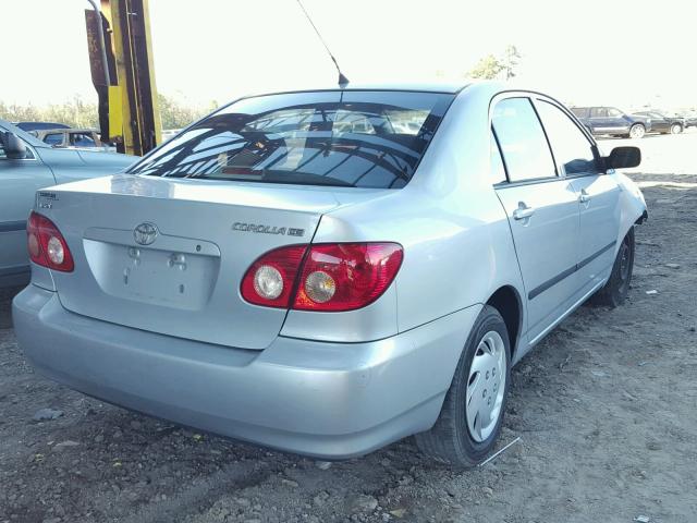 1NXBR32E97Z823842 - 2007 TOYOTA COROLLA CE SILVER photo 4