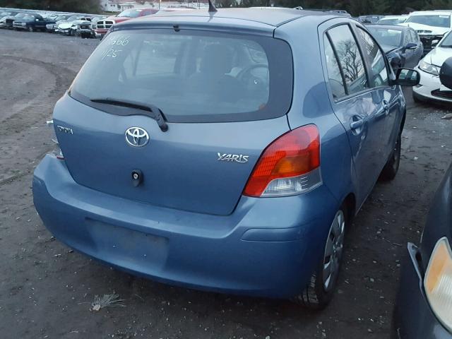 JTDKT903895237124 - 2009 TOYOTA YARIS BLUE photo 4