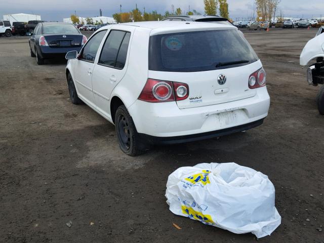 9BWEL41J184019243 - 2008 VOLKSWAGEN CITY GOLF WHITE photo 3