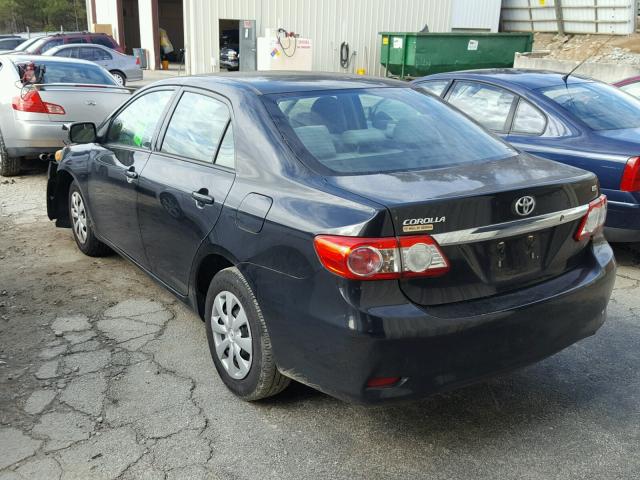 2T1BU4EE3BC592513 - 2011 TOYOTA COROLLA BA BLACK photo 3