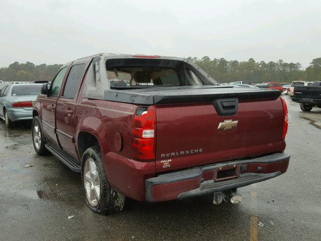 3GNEC22J79G214515 - 2009 CHEVROLET AVALANCHE BURGUNDY photo 3