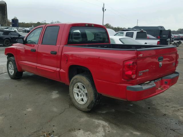 1D7HE48NX5S314090 - 2005 DODGE DAKOTA QUA RED photo 3