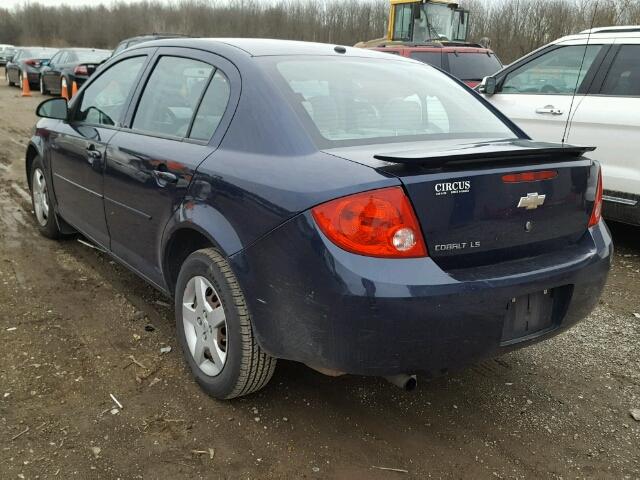 1G1AK58F487131559 - 2008 CHEVROLET COBALT LS BLUE photo 3