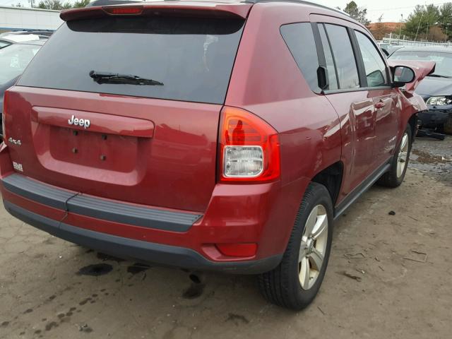 1C4NJDBB9CD598840 - 2012 JEEP COMPASS SP RED photo 4