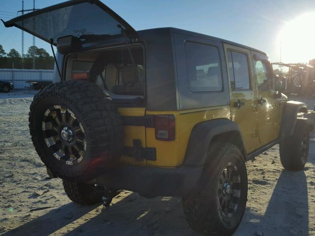 1J4GA69188L576045 - 2008 JEEP WRANGLER U YELLOW photo 4