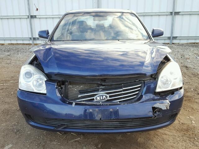 KNAGE123985210024 - 2008 KIA OPTIMA LX BLUE photo 9