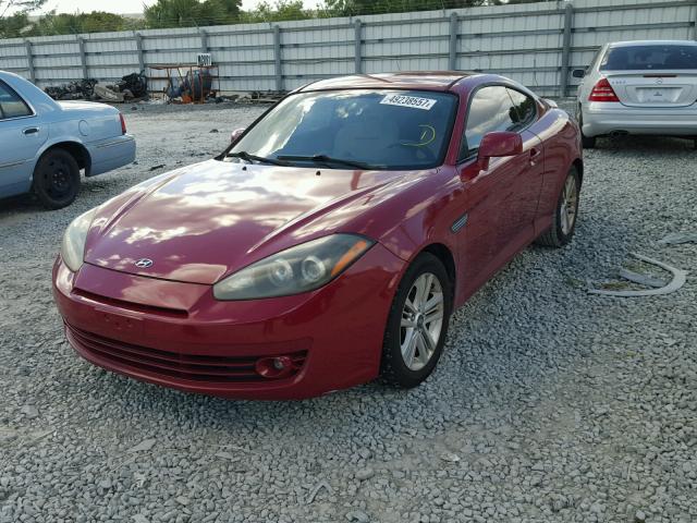 KMHHM66DX7U242670 - 2007 HYUNDAI TIBURON GS RED photo 2