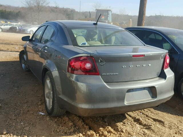 1C3CDZAB6DN651913 - 2013 DODGE AVENGER SE GRAY photo 3