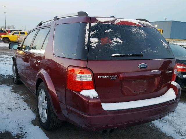 1FMDK06107GA40281 - 2007 FORD FREESTYLE RED photo 3