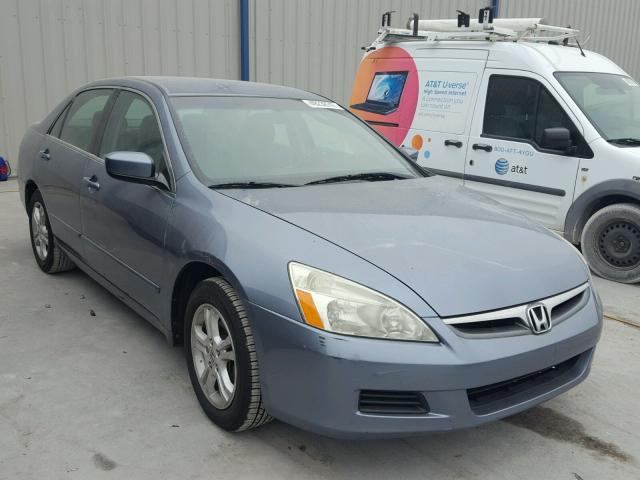 1HGCM56347A150795 - 2007 HONDA ACCORD SE BLUE photo 1