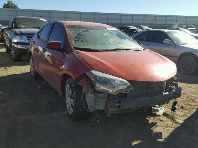 5YFBURHE0EP026368 - 2014 TOYOTA COROLLA L RED photo 1