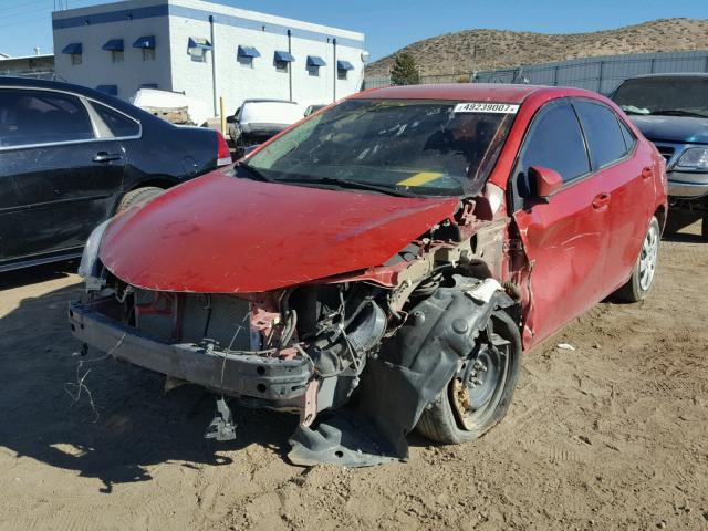 5YFBURHE0EP026368 - 2014 TOYOTA COROLLA L RED photo 2