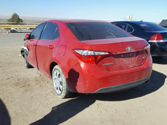 5YFBURHE0EP026368 - 2014 TOYOTA COROLLA L RED photo 3