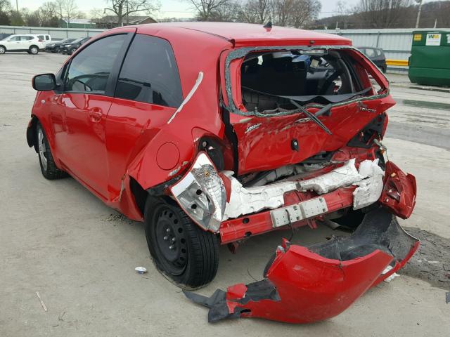 JTDJT903475117605 - 2007 TOYOTA YARIS RED photo 3