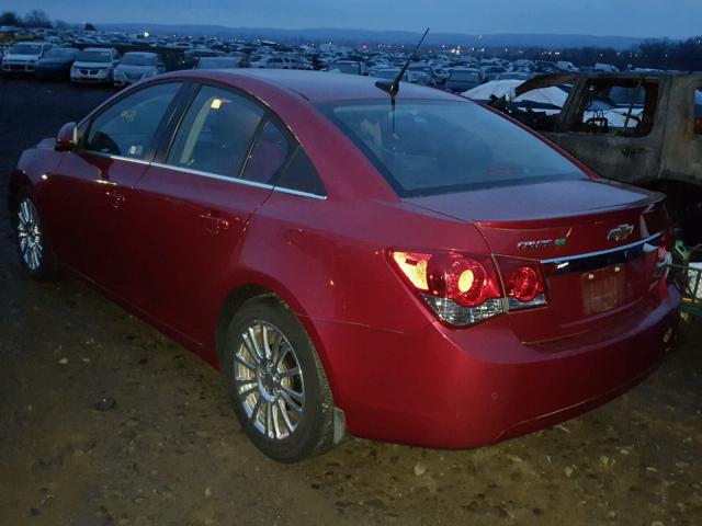 1G1PJ5S94B7274938 - 2011 CHEVROLET CRUZE ECO RED photo 3