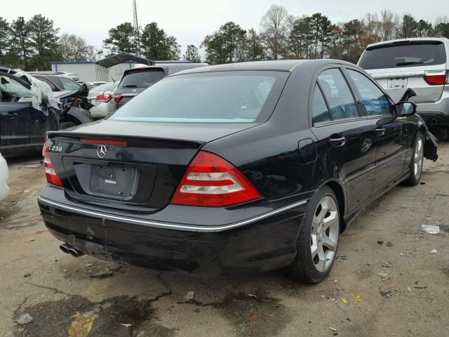 WDBRF52H17E024681 - 2007 MERCEDES-BENZ C 230 BLACK photo 4