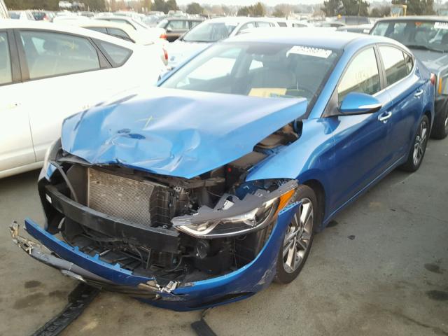 5NPD84LF3HH074383 - 2017 HYUNDAI ELANTRA SE BLUE photo 2