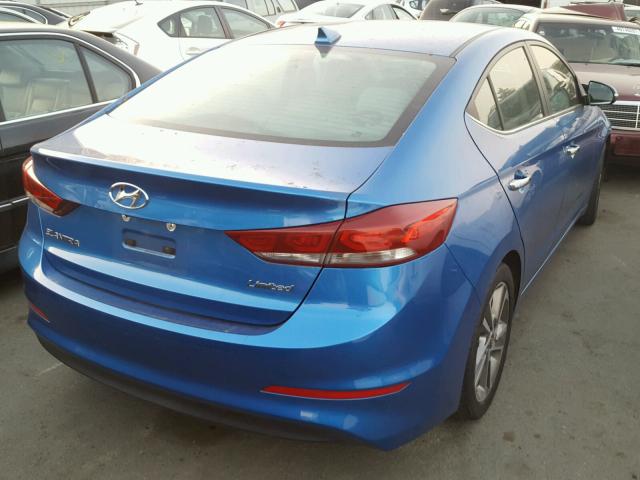 5NPD84LF3HH074383 - 2017 HYUNDAI ELANTRA SE BLUE photo 4