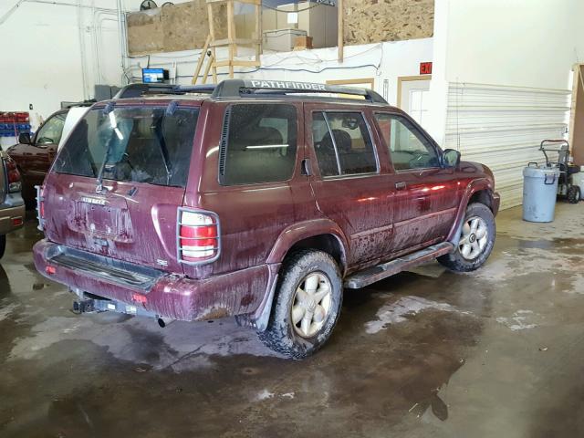 JN8DR09Y92W709854 - 2002 NISSAN PATHFINDER MAROON photo 4