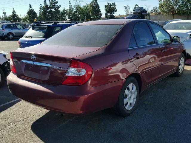 4T1BE32K83U197325 - 2003 TOYOTA CAMRY LE MAROON photo 4