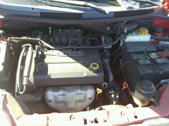 KL1TD66658B073064 - 2008 CHEVROLET AVEO BASE Czerwony zdjęcie 7