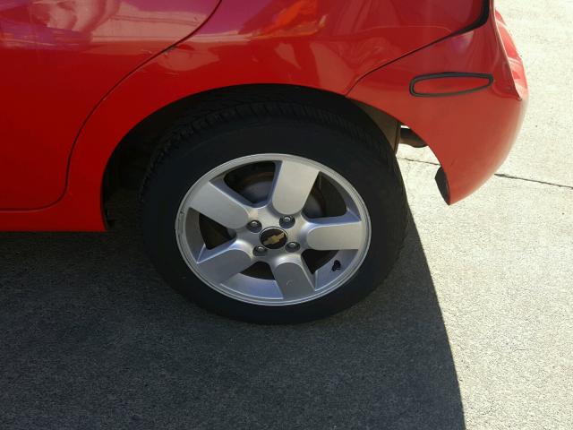 KL1TD66658B073064 - 2008 CHEVROLET AVEO BASE Czerwony zdjęcie 9