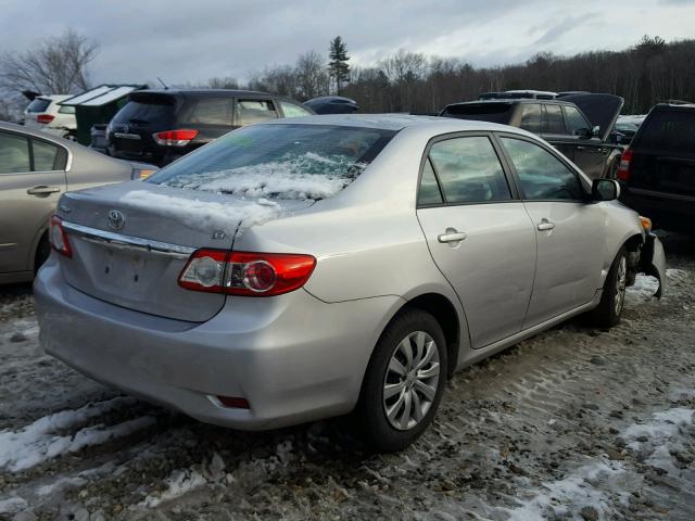 2T1BU4EE9CC868694 - 2012 TOYOTA COROLLA BA SILVER photo 4